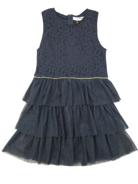 Robe marine dentelle or FPC...