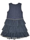 Robe marine dentelle or FPC taille 8 ans