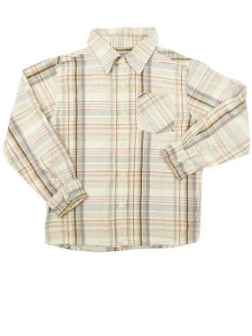 Chemise carreaux ML marron...