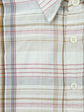 Chemise carreaux ML marron beige BESTWAY taille 8 ans 2