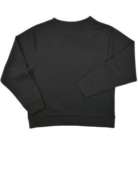 Pull sweat noir strié TEDDY...