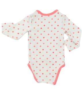 Body ML blanc à pois roses ORCHESTRA taille 3 mois