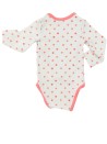 Body ML blanc à pois roses ORCHESTRA taille 3 mois Body ML blanc à pois roses ORCHESTRA taille 3 mois