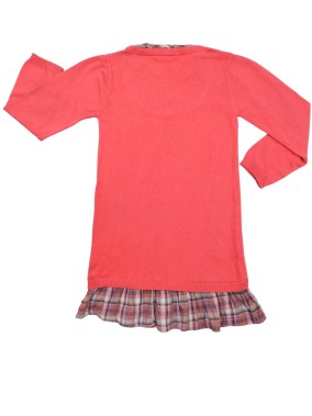 T-shirt ML 2 en 1 carreaux LISA ROSE taille 6 ans