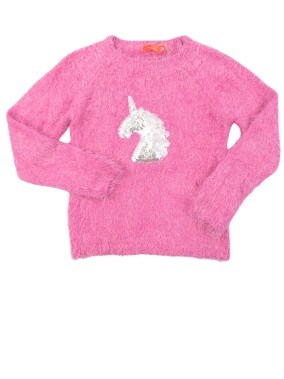 Pull chaud poilu licorne...
