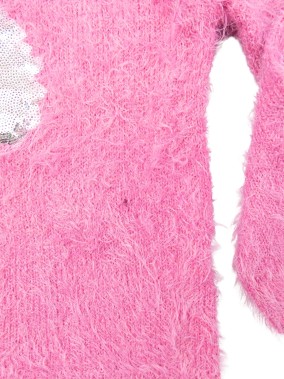 Pull chaud poilu licorne sequins TISSAIA taille 8 ans
