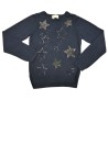 Pull étoiles sequins  marine H&M taille 6-8 ans