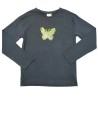 T-shirt ML marine papillon sequins ZARA taille 8 ans