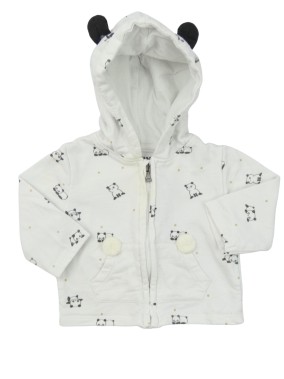 Gilet veste panda pois or...