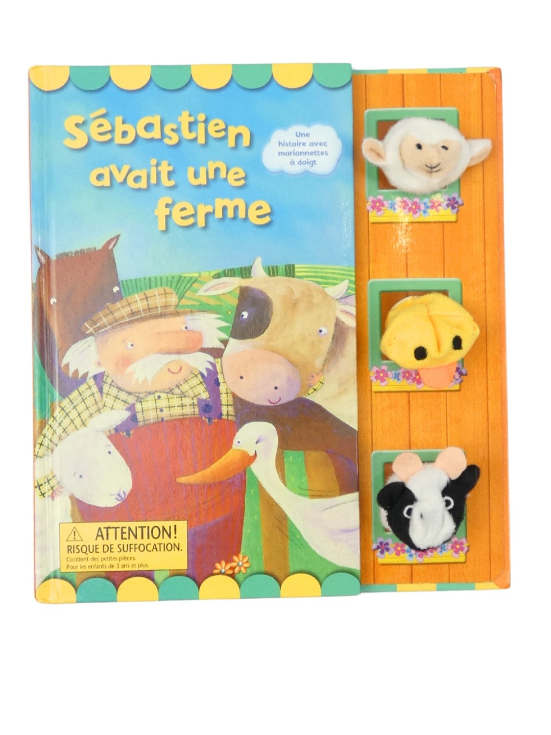 Livre Sébastien avait une ferme marionnettes EDITIONS MANDARINE Livre Sébastien avait une ferme marionnettes EDITIONS MANDARINE