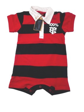 Barboteuse manches courtes STADE TOULOUSAINT taille 9 mois