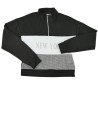 Pull sweat noir blanc et carreaux LIBERTO taille XS