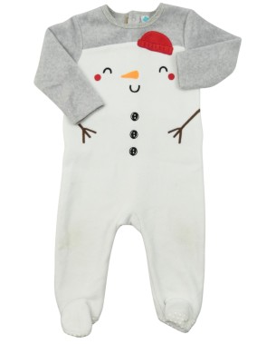 Pyjama 1p gris bonhomme...