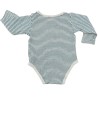 Body ML gris rayures vertes BABYCLUB taille 6 mois
