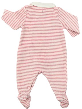 Pyjama 1p rose rayures souris OBAIBI taille 3 mois