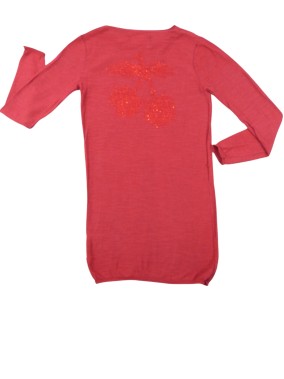 T-shirt ML long rouge cranes LE TEMPS DES CERISES taille 10 ans