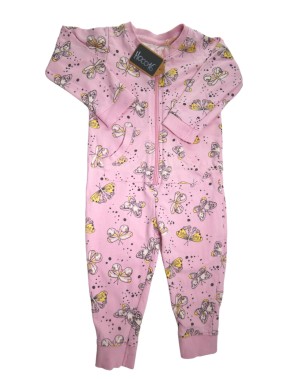 combinaison manches longues papillons BABY CLUB taille 12 mois