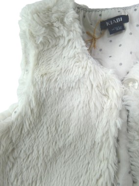 Gilet fourrure blanc KIABI taille 12 mois