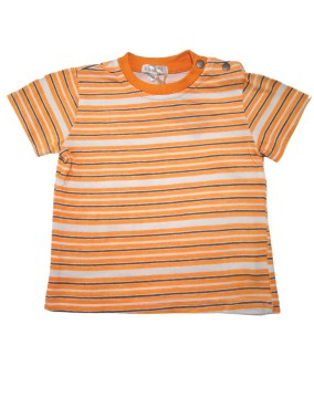 T-shirt MC rayures oranges...