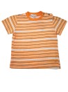 T-shirt MC rayures oranges KIMADI taille 12 mois