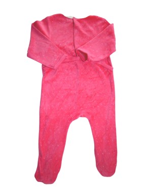 Pyjama rose velour lune MOTS D'ENFANTS taille 18 mois