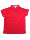 Chemise MC west rouge PTIT BISOUS taille18 mois