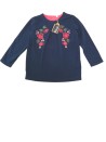 T-shirt ML broderie coquelicots taille 36 mois