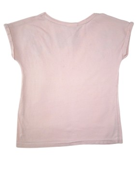 T-shirt MC rose fleurs sequins TAPE A L'OEIL taille 36 mois