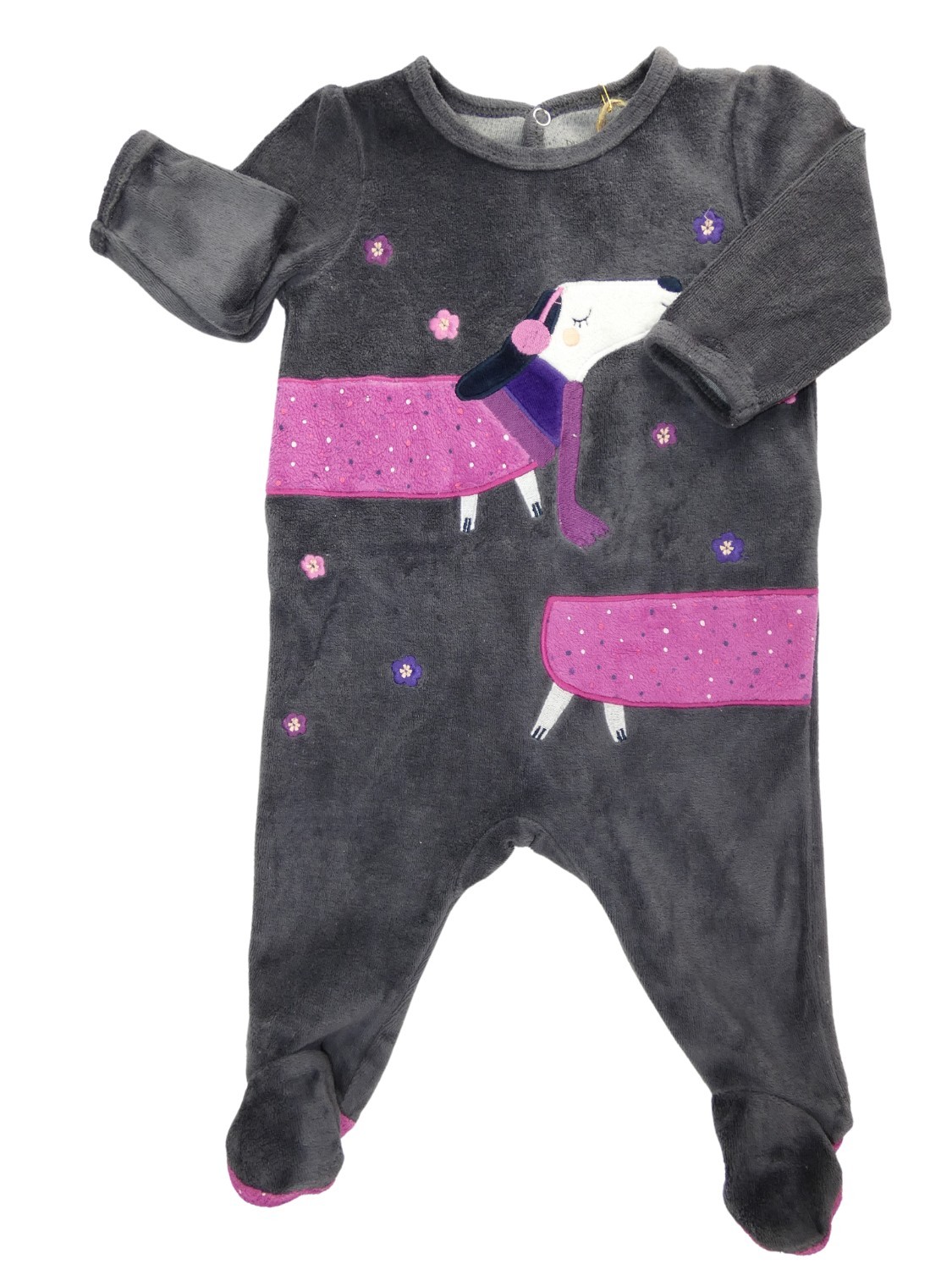 Pyjama ML chien rose DPAM taille 3mois