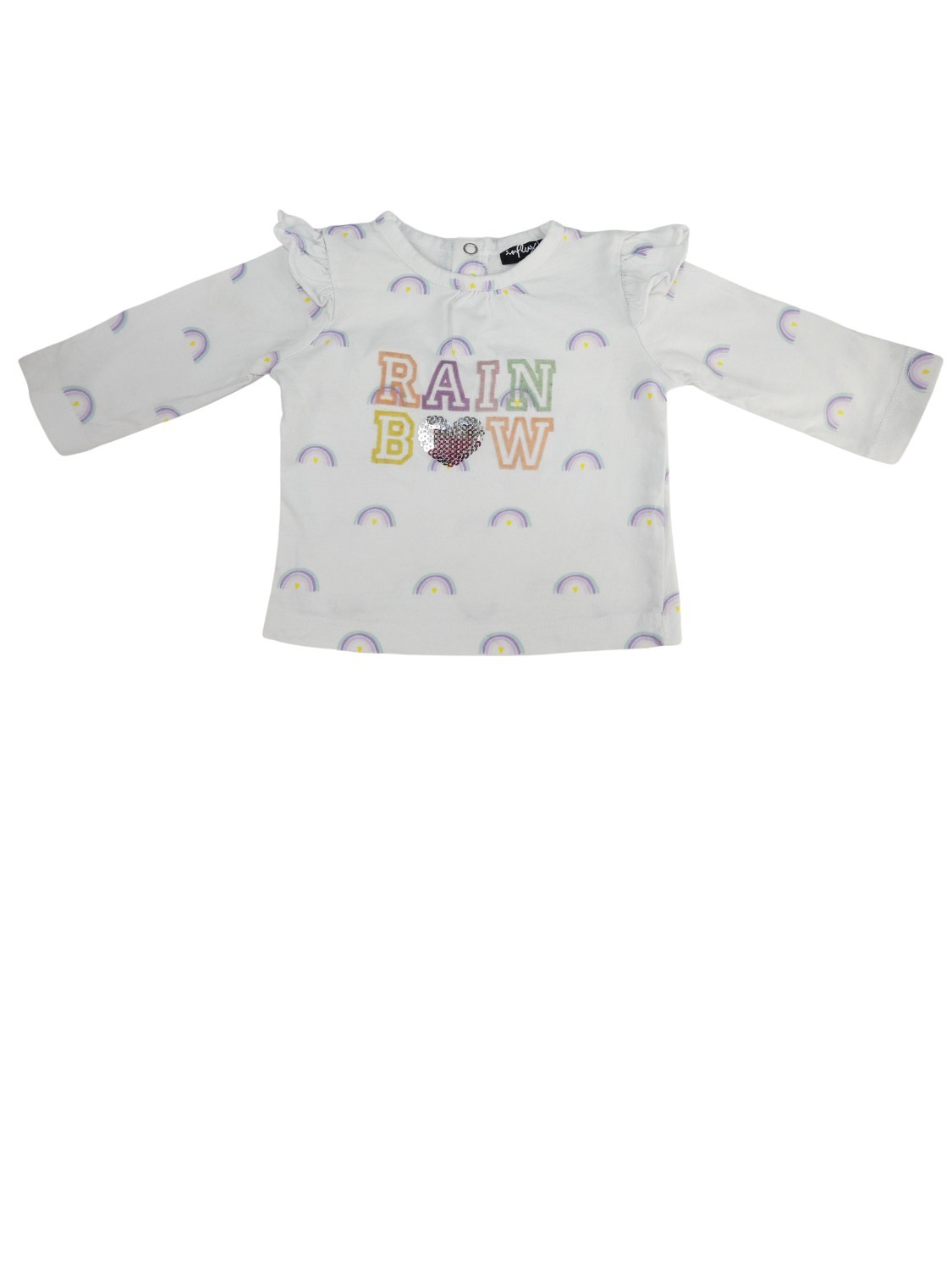 T-shirt ML rainbow taille 3 mois INFLUX