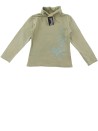 T-shirt ML col roulé fleurs bleues OKAOU taille 4 ans