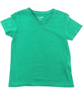 T-shirt MC vert uni LH taille 4 ans