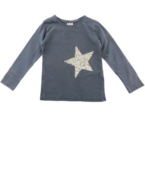 T-shirt ML étoile sequins...