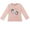 T-shirt ML petite fille et chat NKY taille 5 ans