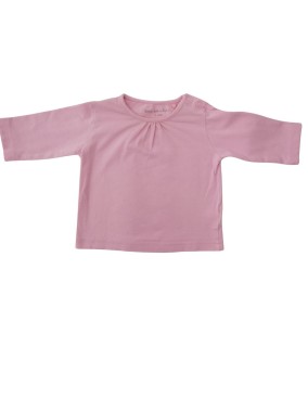 T-shirt ML rose plissé LA...