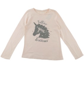 T-shirt ML licorne taille 7ans
