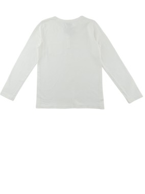 T-shirt ML blanc boutons KIABI taille 10ans