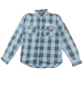 Chemise ML carreaux bleus H&M taille 12 ans