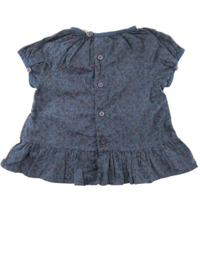 T-shirt blouse MC bleu CHIPIE taille 12 mois