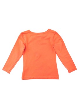 T-shirt ML rouge oiseau DPAM taille 3 ans