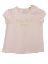 T-shirt MC rose "my dad il love you" KIABI taille 18mois