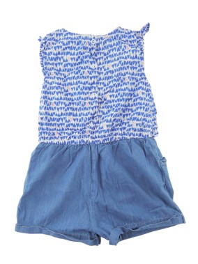 Combishort bleue cœurs paillettes COLLECTION U taille 24 mois