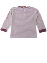 T-shirt ML à rayures bordeaux et blanches LA REDOUTE taille 24mois