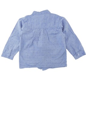 Chemise ML bleue VERTBAUDET taille 24 mois