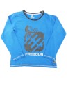 T-shirt ML bleu moto FREEGUN taille 10 ans