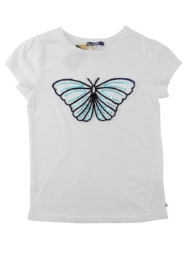 T-shirt blanc papillon...