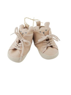Baskets tête d'ourson roses taille 3/6 mois