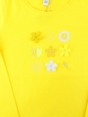 T-shirt ML fleurs OKAIDI taille 12 ans