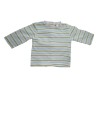 T-shirt ML rayé bleu jaune KITCHOUN taille 3 mois