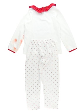 Pyjama deux pièces blanc rouge SERGENT MAJOR taille 7 ans